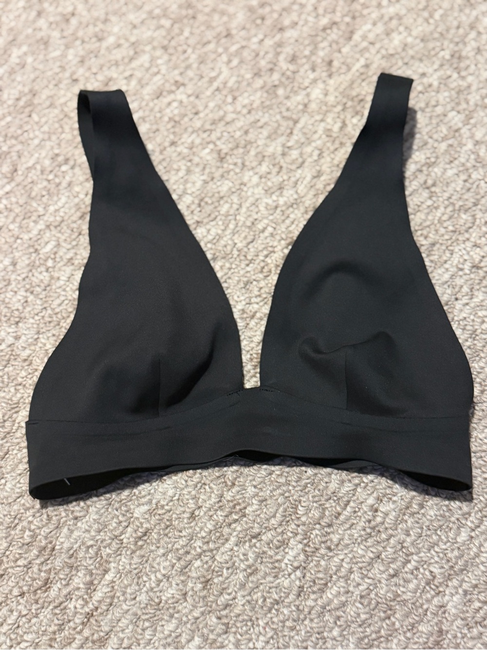 Free People Black Plunge Wireless Bralette